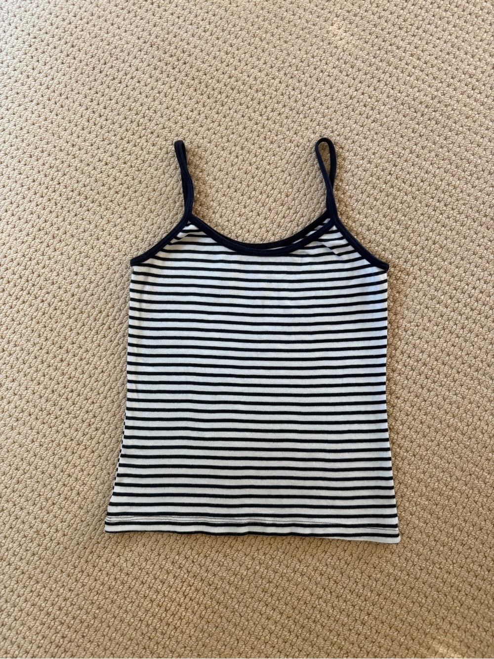 Brandy Melville Navy White Striped Skylar Tank